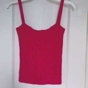 Kieran silk/cashmere camisole, shell, small, vivid pink, euc